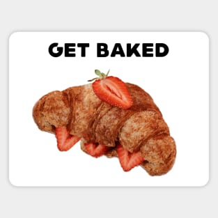 Get Baked Croissant with Strawberries Magnet